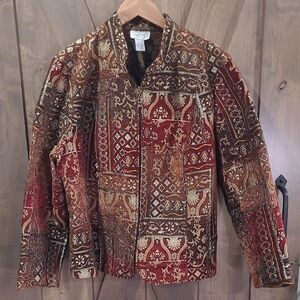 Molly + Maxx Woman Multicolor Tapestry Jacket 2X